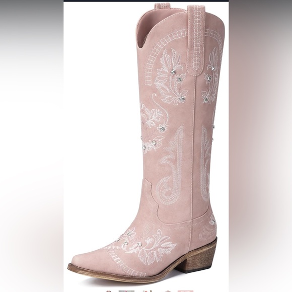 cowgirl Shoes Tall Pink Cowboy Boots New Poshmark(02)